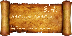Brüszler Auróra névjegykártya